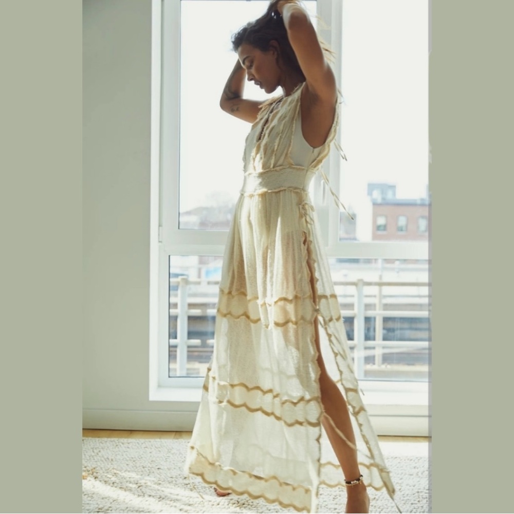 Free People Luna Lace Maxi Bodysuit Dress